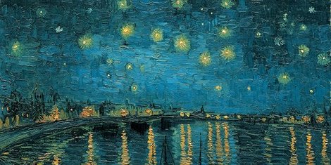 Image 2VG057 The Starry Night (detail) PEINTRE PAYSAGE Vincent van Gogh