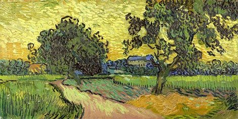 Image 2VG1538 Landscape at twilight PEINTRE PAYSAGE Vincent van Gogh