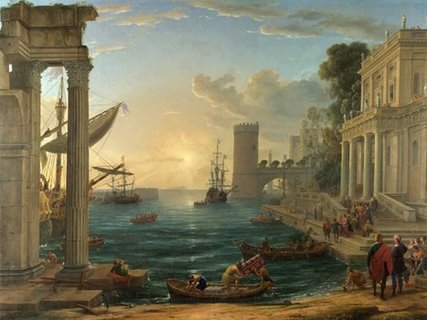 3AA2713-Seaport-with-the-embarkation-of-the-Queen-of-Sheba-PAYSAGE--Claude-GellAe