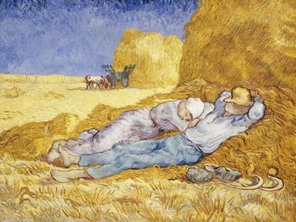 3VG032-Noon:-Rest--PEINTRE-PAYSAGE-Vincent-van-Gogh