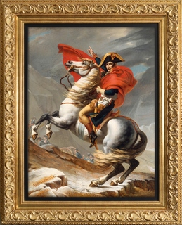 Tableau Jacques-Louis-David-Bonaparte-franchissant-le-Grand-Saint-Bernard