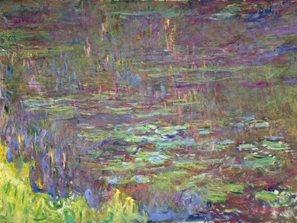 3CM001-Detail-of-Waterlilies-at-Sunset-PEINTRE-PAYSAGE-Claude-Monet