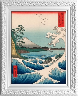 Tableau Ando-Hiroshige-Sea-at-Satta-1858