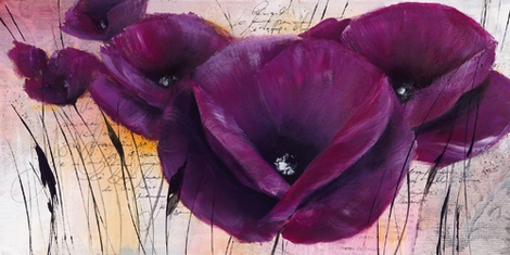 Image ig3994 Pavot violet II FLEURS   Isabelle Zacher-Finet