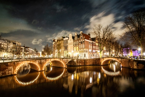 Image ig9205 Amsterdam Illuminated Bridge Sandrine Mulas PAYSAGE URBAIN