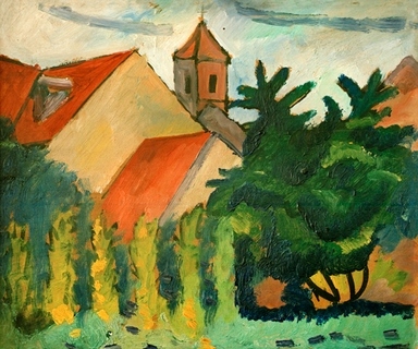 Image ig9233 Kirche in Kandern 1911 August Macke ART CLASSIQUE 