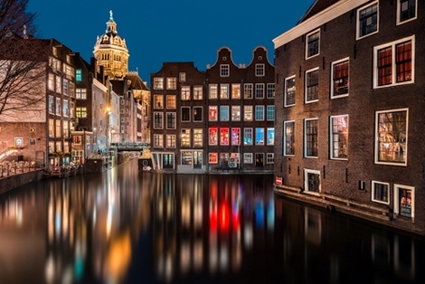 Image ig9242 Amsterdam by Night Arnaud Bertrande PAYSAGE URBAIN