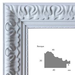 Échantillon cadre sur mesure baroque  BAROQUE BLANC